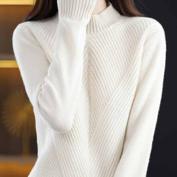 SkuCY-!111822MaterialWool StyleLong Sleeves FeatureSolid Color NecklineHalf Turtleneck OccasionCasual