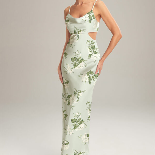 it's designed from satin charmeuse as a mermaid