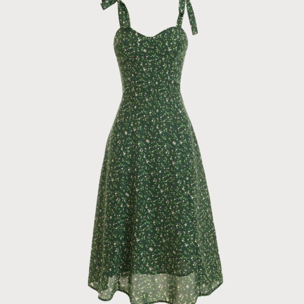 Details:- Floral print- Tie straps- High waisted- Sweetheart's neck- V Neck- Soft & Cozy- Prom & Formal- Cocktail & PartyFabric:It is made of Polyester. Polyester is an artificial fiber that feels soft