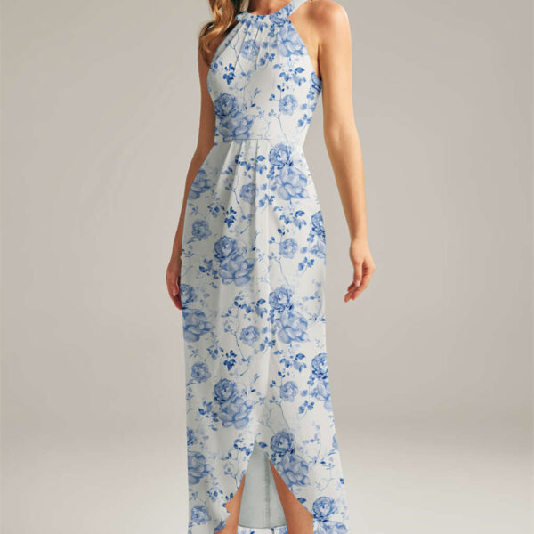The AW Raja Dress exudes glam romance vibes with a soft aura of effortless elegance for a picture-perfect ensemble that matches a modern and trendy bridal look. This gown is designed from top-quality chiffon for a comfortable feel on the wearer and a time