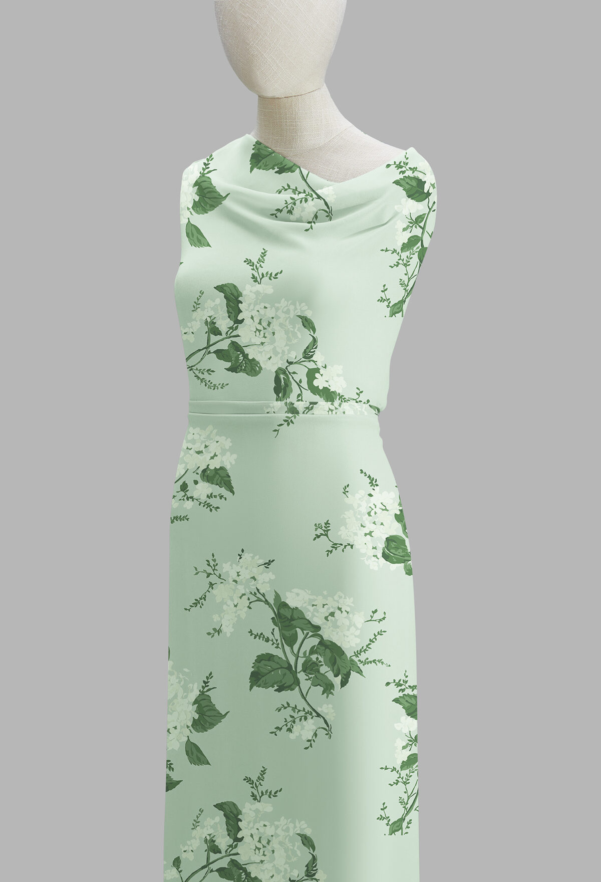 AW Chiffon Fabric for Fashion Dress Sage Garden Party