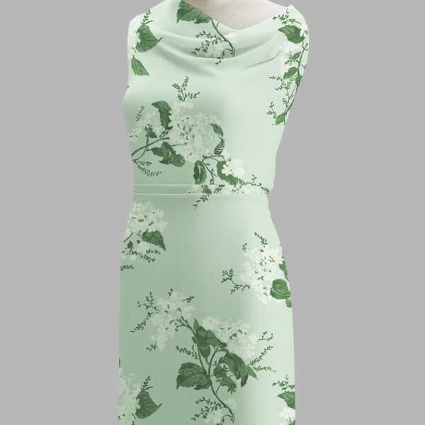 AW Chiffon Fabric for Fashion Dress Sage Garden Party