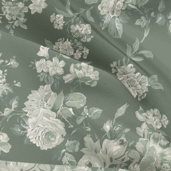 AW Satin Charmeuse Fabric for Fashion Dress Trumpet Teal Rose