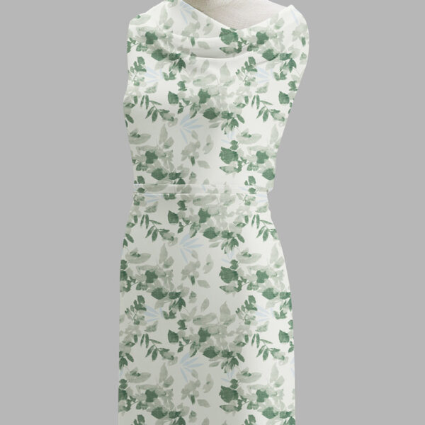 AW Chiffon Fabric for Fashion Dress Tea Green Shade