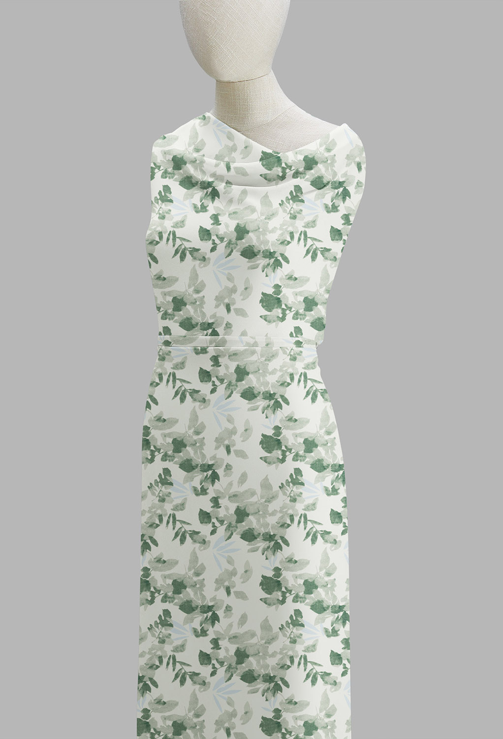 AW Chiffon Fabric for Fashion Dress Tea Green Shade