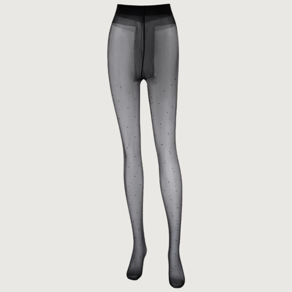 Black Polka Dot Mesh Stockings
