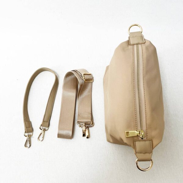 Now you can build your perfect bag! Pick your favorite color crossbody and then pick your favorite style strap to build the perfect bag. All straps are interchangeable!Our beautiful Jessie Crossbody Nylon crossbody from the Threaded Pear is the perfect
