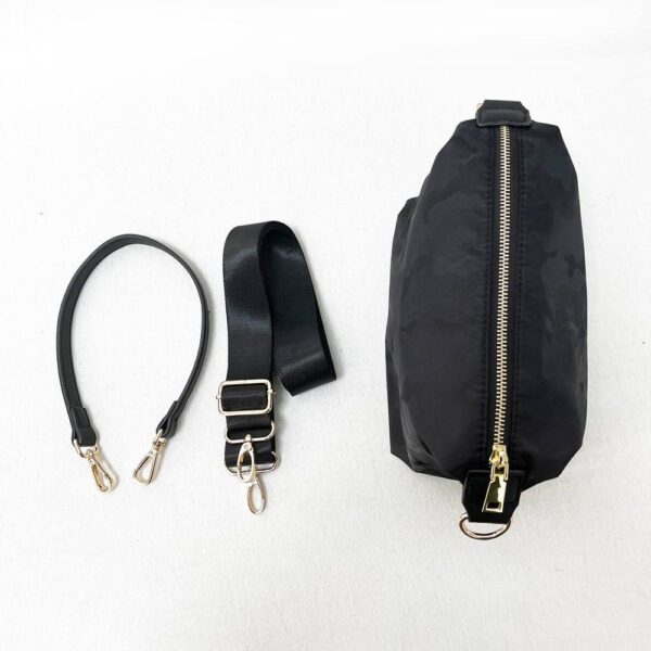 Now you can build your perfect bag! Pick your favorite color crossbody and then pick your favorite style strap to build the perfect bag. All straps are interchangeable!Our beautiful Jessie Crossbody Nylon crossbody from the Threaded Pear is the perfect