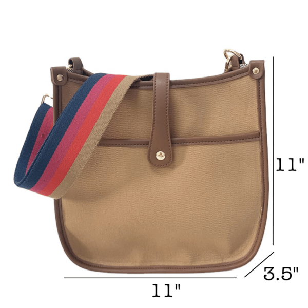 Now you can build your perfect bag! Pick your favorite color Canvas Courier and then pick your favorite style strap to build the perfect bag. All straps are interchangeable!Our beautiful Canvas Courier from the Threaded Pear is the perfect take anywhere b