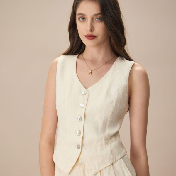 Fabric:This Button Knit Top is made of Cotton and Linen. Cotton fabric features humidity balance