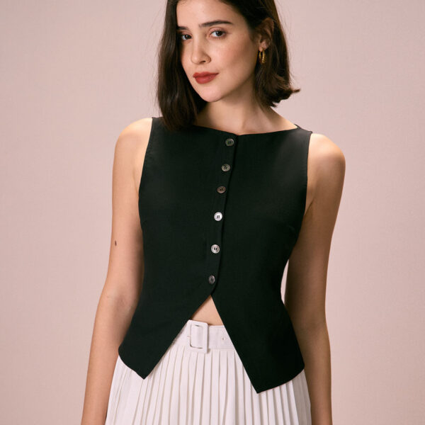 Fabric:This Boat Neck Tank Top is made of Polyester. Polyester is an artificial fiber that feels soft
