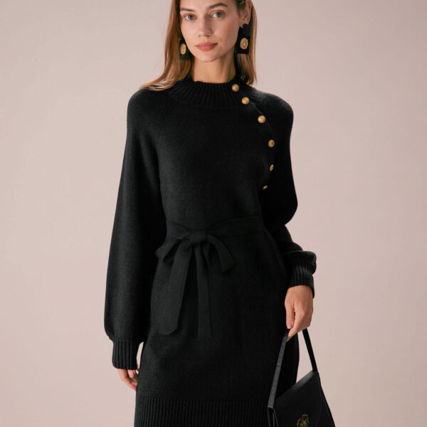 Fabric:This Sweater Mini Dress is made of Viscose