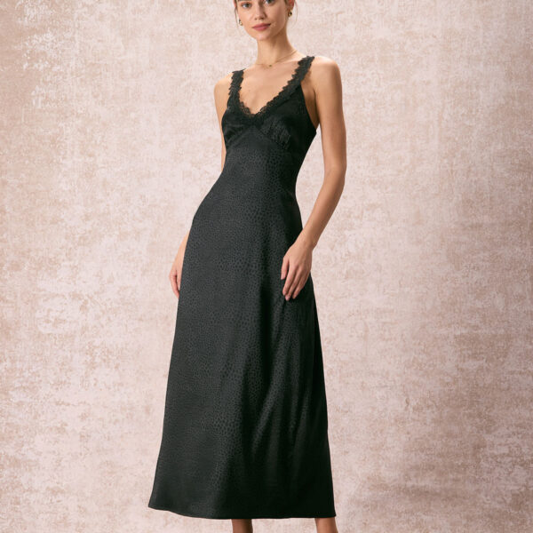 Fabric:This Slip Maxi Dress is made of Polyester and Spandex. Polyester is an artificial fiber that feels soft
