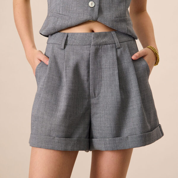Fabric:These Pleated Shorts are made of Polyester and Spandex. Polyester is an artificial fiber that feels soft