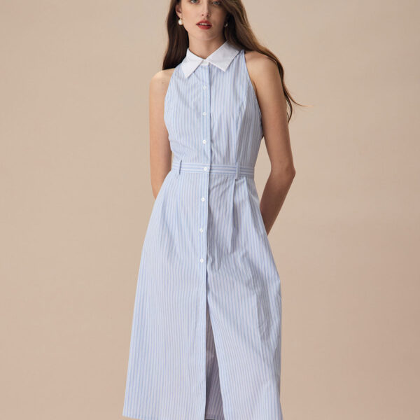 Fabric:This Striped Midi Dress is made of Polyester