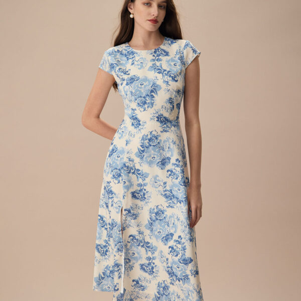 Fabric:This Floral Midi Dress is made of Polyester. Polyester is an artificial fiber that feels soft