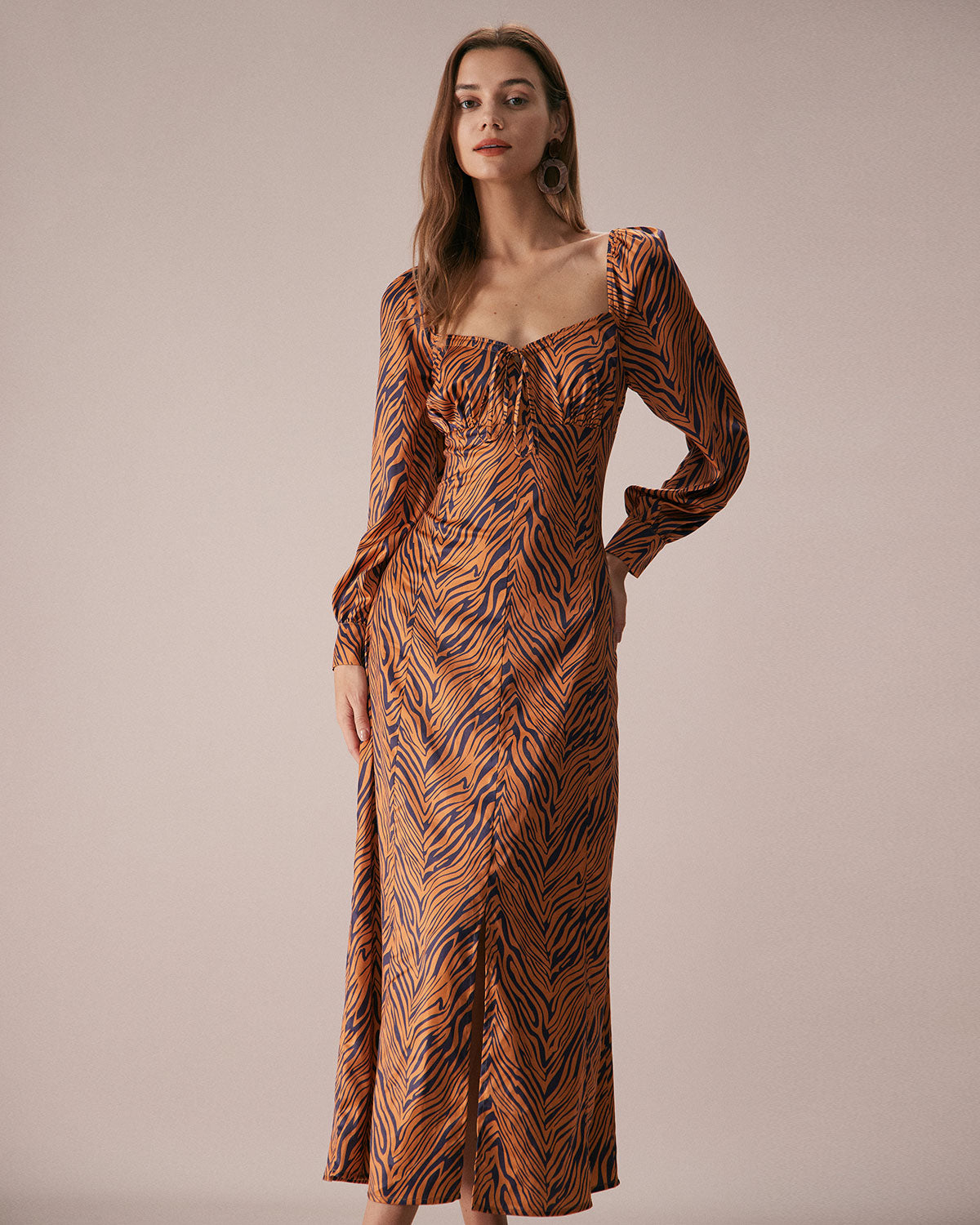 Fabric:This Print Maxi Dress is made of Polyester. Polyester is an artificial fiber that feels soft