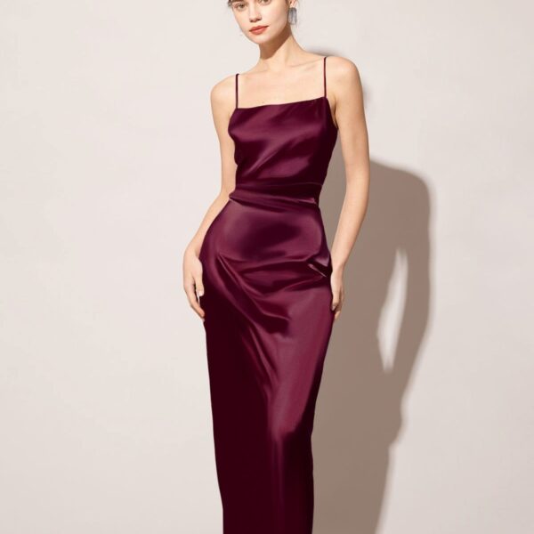 Fabric:This Satin Maxi Dress is made of Polyester. Polyester is an artificial fiber that feels soft