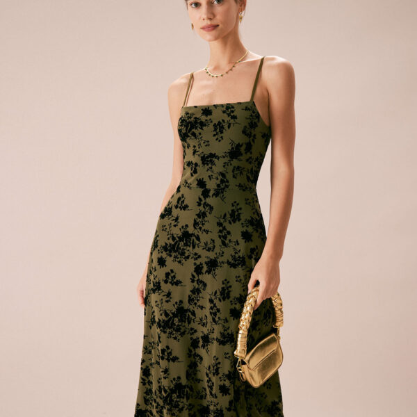 Fabric:This Slip Midi Dress is made of Polyester and Spandex. Polyester is an artificial fiber that feels soft