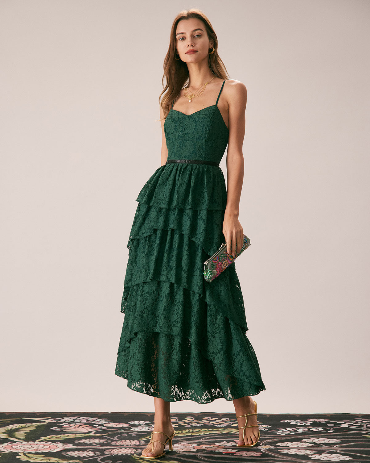 Fabric:This Lace Maxi Dress is made of Polyester and Spandex. Polyester is an artificial fiber that feels soft