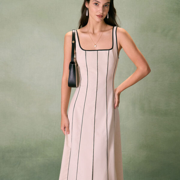 Fabric:This Sleeveless Midi Dress is made of Cotton