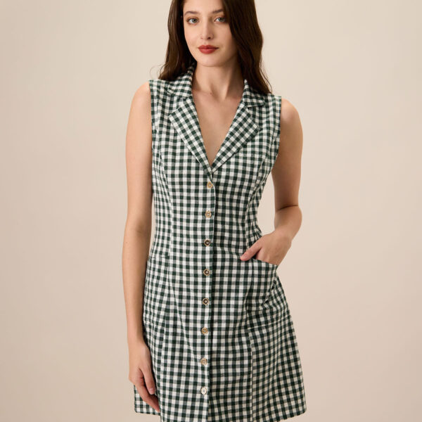 Fabric:This Plaid Mini Dress is made of Cotton. Cotton fabric features humidity balance
