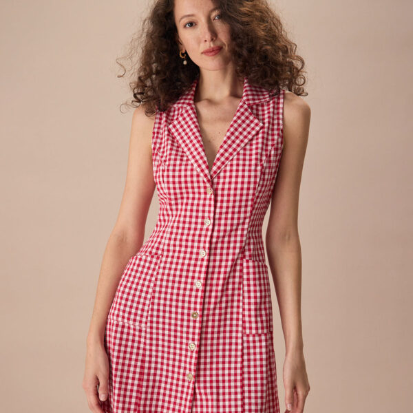 Fabric:This Plaid Mini Dress is made of Cotton. Cotton fabric features humidity balance