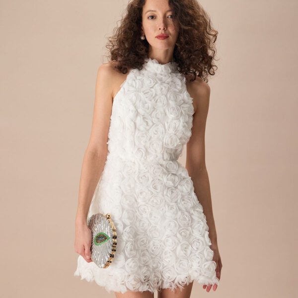 Fabric:This Tie-Back Mini Dress is made of Polyester. Polyester is an artificial fiber that feels soft