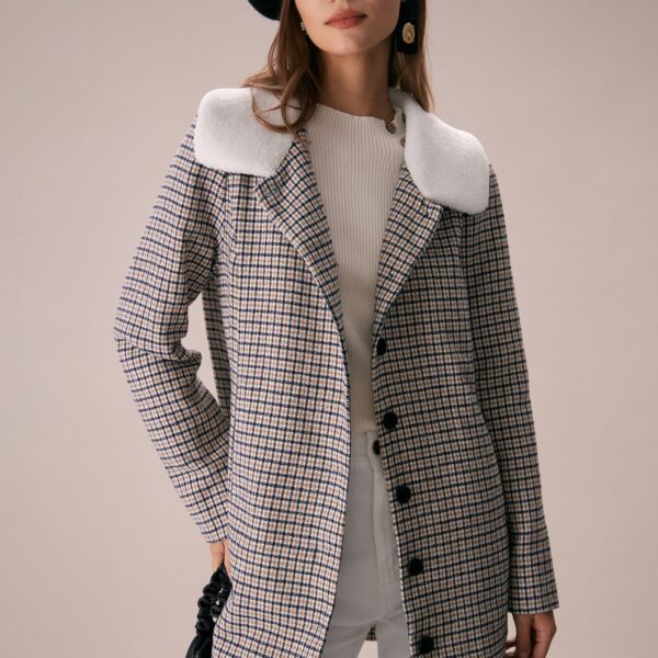 Details:- Khaki- Daily- Vintage- Plaid- Single Breasted- Turn-down Collar- Long Sleeves- Regular Fit- No Stretch- 100% Polyester- Machine wash or professional dryFabric:This Lapel Blazer is made of Polyester. Polyester is an artificial fiber that feels so