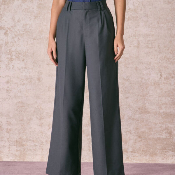 Details:- Grey- Daily- Brief- Solid Color- Pleated- Button Fly- Zipper Fly- High Waisted- Normal- Regular Fit- 80% Polyester