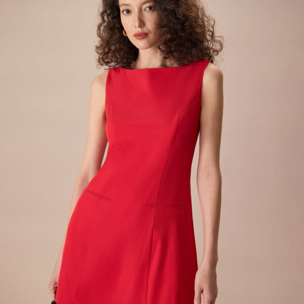Fabric:This Red Mini Dress is made of Polyester and Spandex. Polyester is an artificial fiber that feels soft