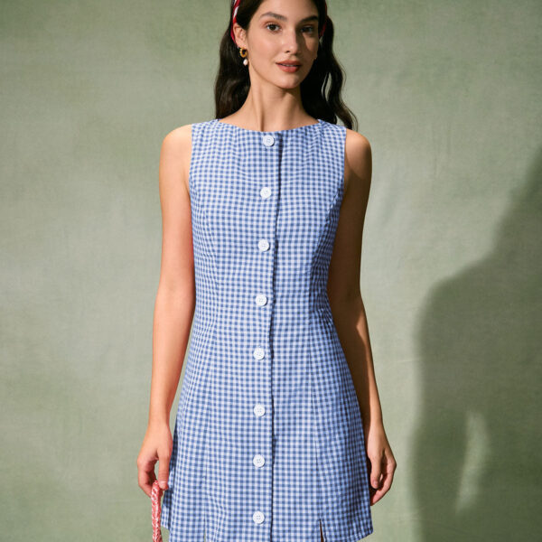 Fabric:This Plaid Mini Dress is made of Cotton. Cotton fabric features humidity balance