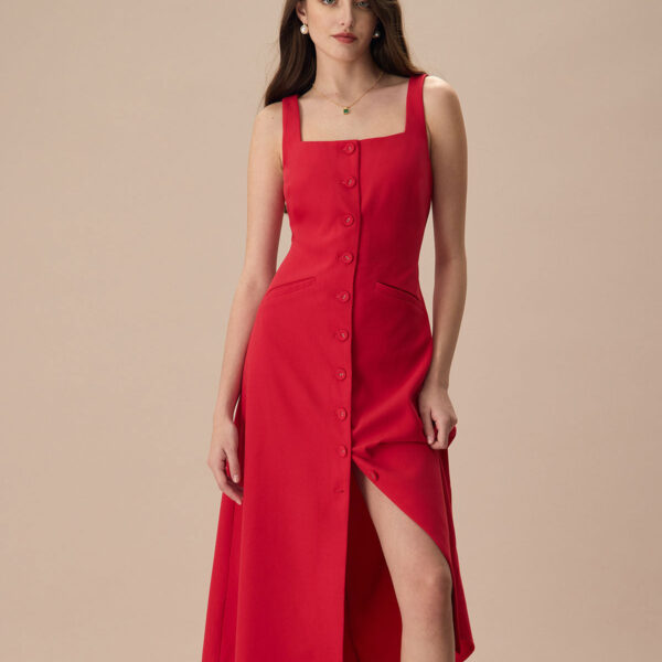 Fabric:This Pocket Midi Dress is made of Polyester and Spandex. Polyester is an artificial fiber that feels soft