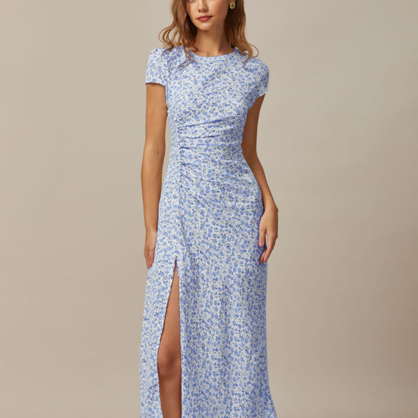 Fabric:This Short Sleeve Midi Dress is made of Polyester. Polyester is an artificial fiber that feels soft