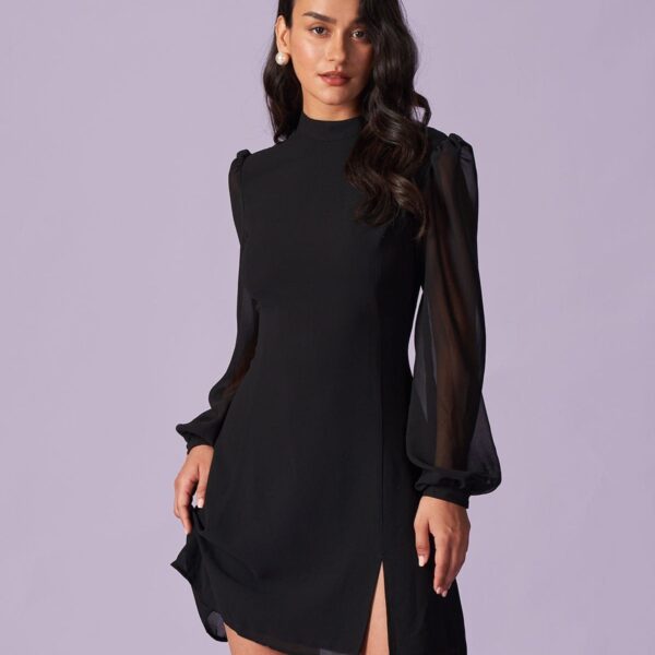 Fabric:This Long Sleeve Mini Dress is made of Polyester. Polyester is an artificial fiber that feels soft