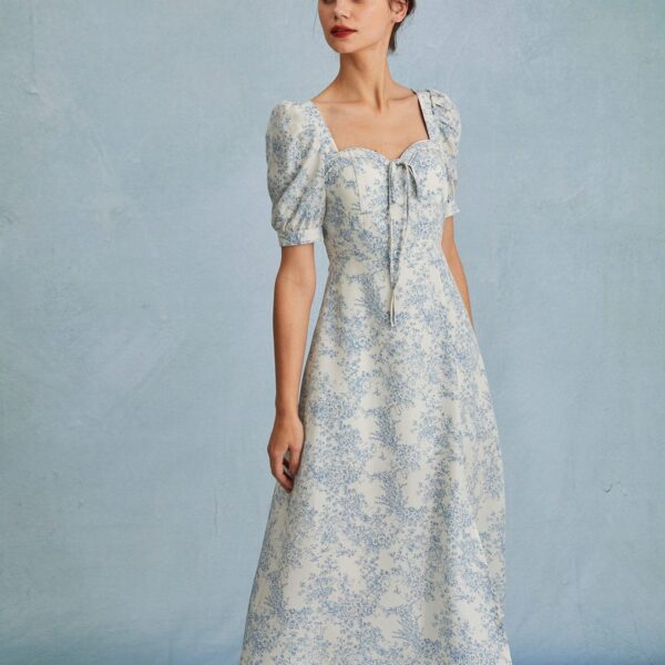 Fabric:This Short Sleeve Midi Dress is made of Polyester. Polyester is an artificial fiber that feels soft