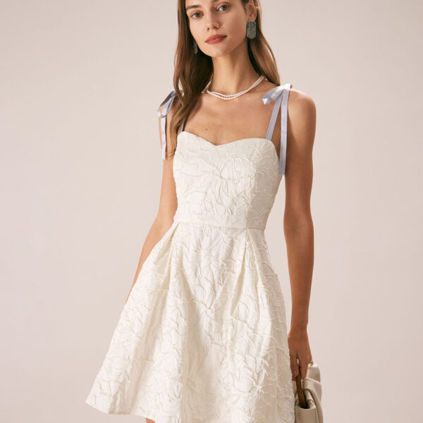 Fabric:This Jacquard Mini Dress is made of Polyester. Polyester is an artificial fiber that feels soft