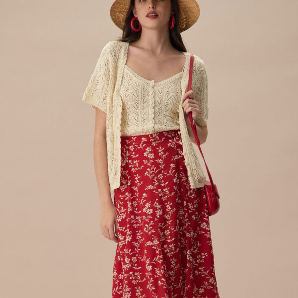 Fabric:This Button Knit Top is made of Cotton and Nylon. Cotton fabric features humidity balance