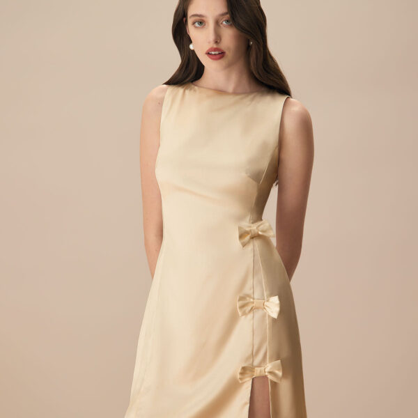 Fabric:This Yellow Mini Dress is made of Polyester. Polyester is an artificial fiber that feels soft