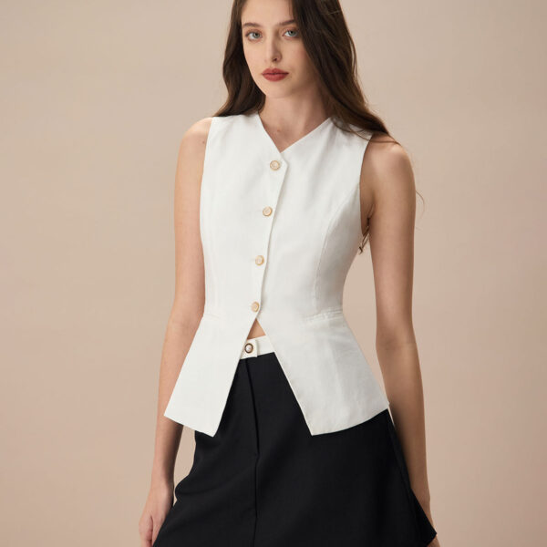 Fabric:This Frill Trim Tank Top is made of Cotton and Ramie. Cotton fabric features humidity balance