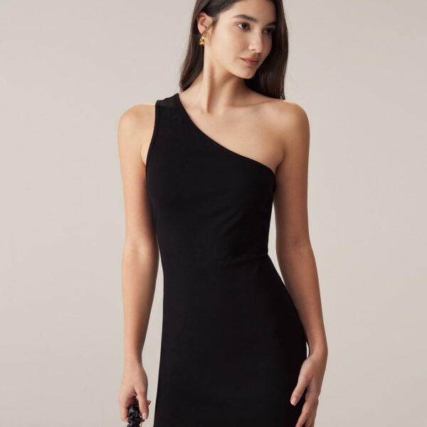 Fabric:This One Shoulder Mini Dress is made of Cotton and Spandex. Cotton fabric features humidity balance