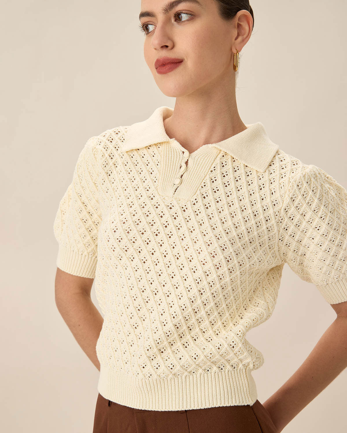 Fabric:This Short Sleeve Blouse is made of Cotton. Cotton fabric features humidity balance