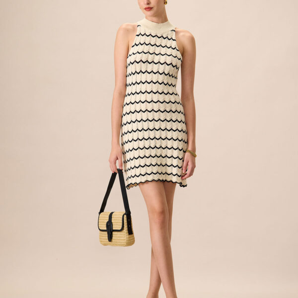 Fabric:This Knitted Mini Dress is made of Cotton and Nylon. Cotton fabric features humidity balance