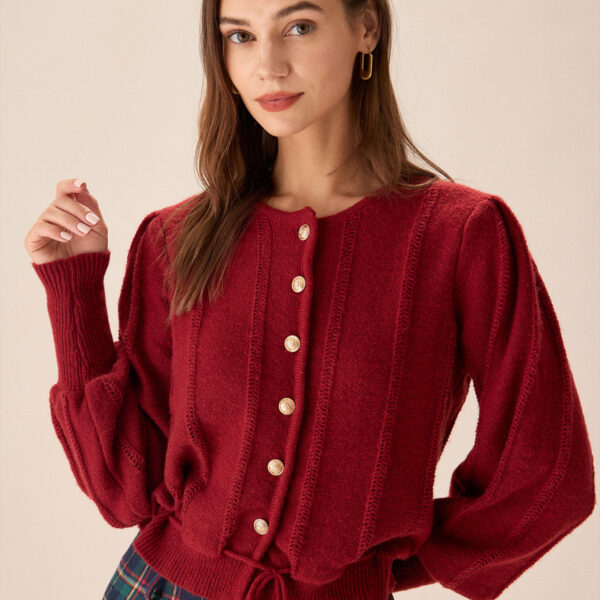 Fabric:This Single-Breasted Cardigan is made of Polyester. Polyester is an artificial fiber that feels soft