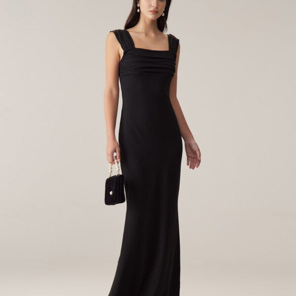 Fabric:This Slip Maxi Dress is made of Polyester and Spandex. Polyester is an artificial fiber that feels soft