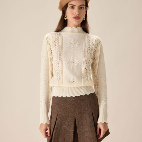 Fabric:This Lantern Sleeve Sweater is made of Polyester. Polyester is an artificial fiber that feels soft