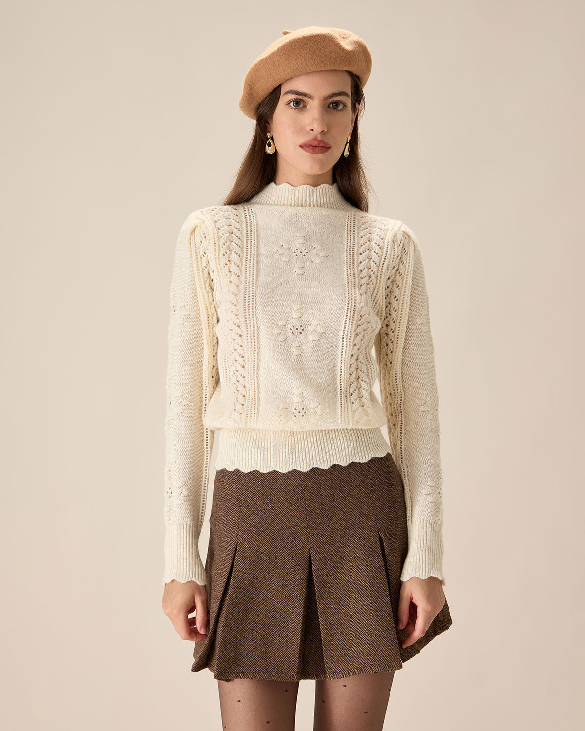 Fabric:This Lantern Sleeve Sweater is made of Polyester. Polyester is an artificial fiber that feels soft
