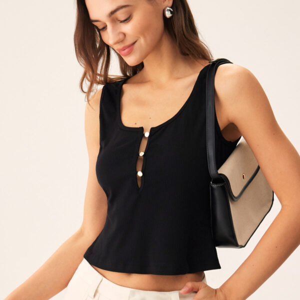 Fabric:This Knit Tank Top is made of Polyester. Polyester is an artificial fiber that feels soft