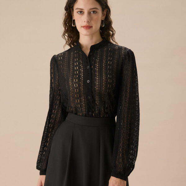 Fabric:This lantern-sleeve blouse is made of Nylon and Spandex. Nylon is a flexible synthetic fiber