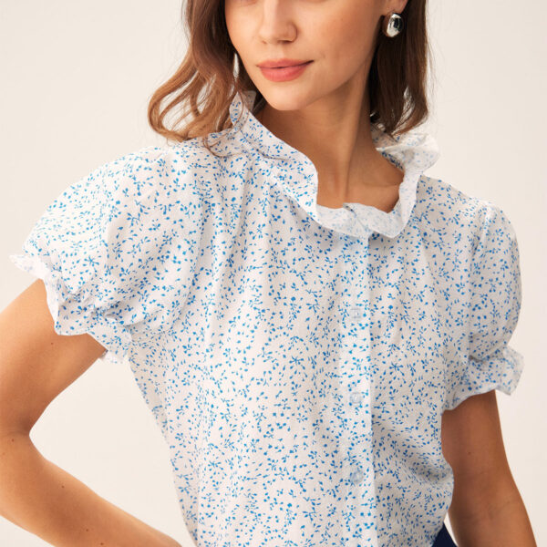 Fabric:This Floral Blouse is made of Polyester. Polyester is an artificial fiber that feels soft